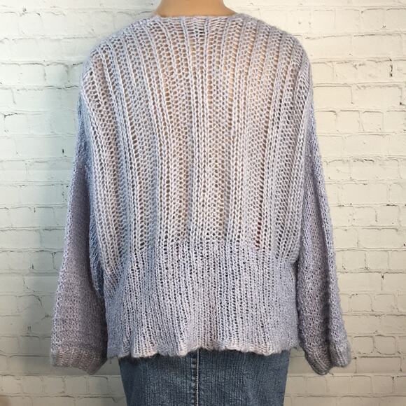 Wild Fable Lavender Open Front Fuzzy Cardigan Sweater‎ Size Medium - Picture 3 of 11